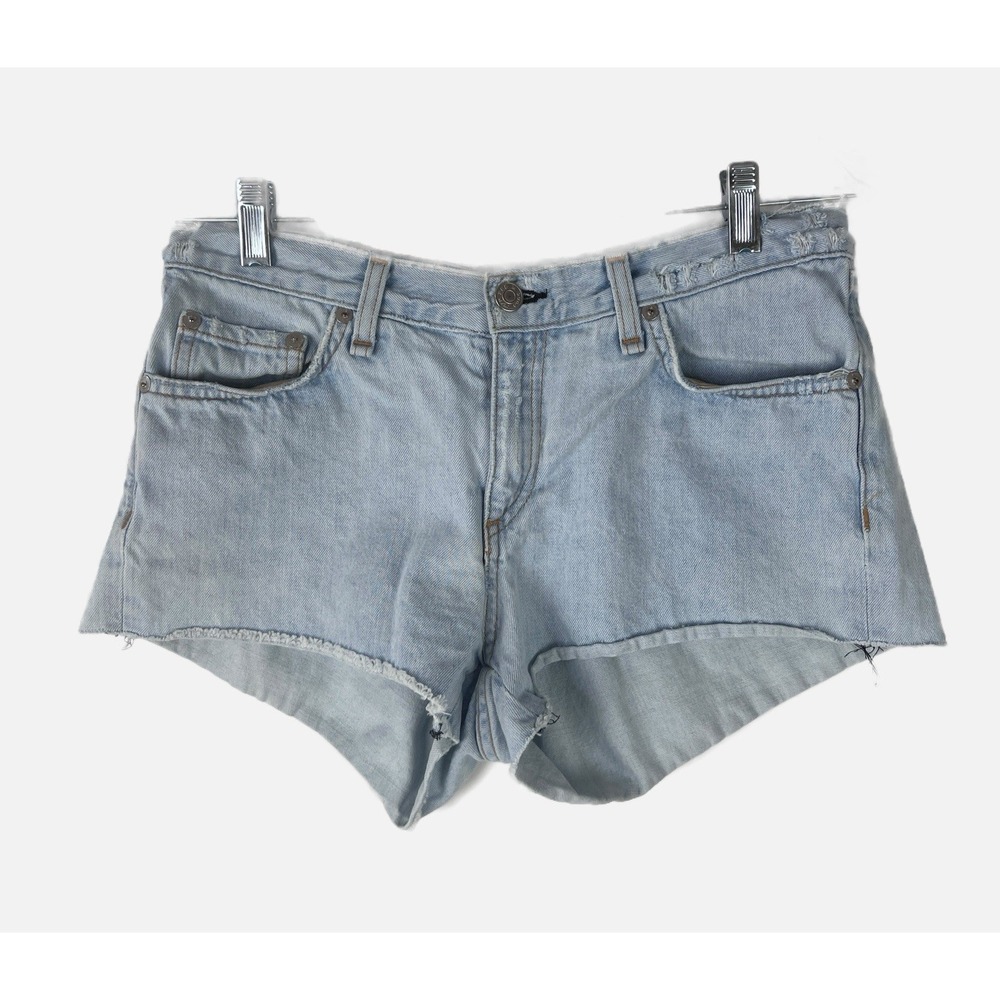 RAG & BONE Acid Wash Distressed Denim Western Beach Cowgirl Cut Off Short Sz 27